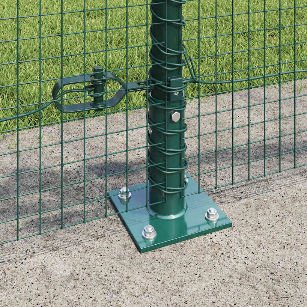 vidaXL Welded Wire Fence with Concrete Base 10 x 0.4 m Green Mesh 4
