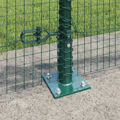 vidaXL Welded Wire Fence with Concrete Base 10 x 0.4 m Green Mesh 4