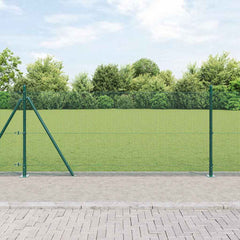 Welded Wire Fence Concrete Base Green mesh