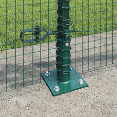 vidaXL Welded Wire Fence with Concrete Base 25 x 0.4 m Green Mesh 4