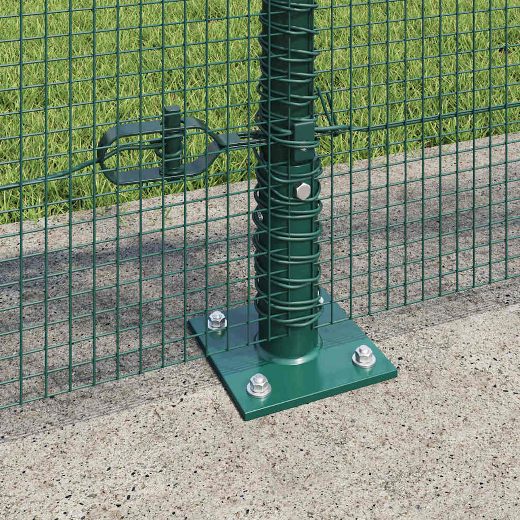 Welded Wire Fence with Concrete Base 50 x 0.4 m Green mesh Size 12 x 12 mm mesh 1 m