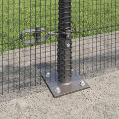 vidaXL Welded Wire Fence with Concrete Base 25 x 0.4 m Grey Mesh 4