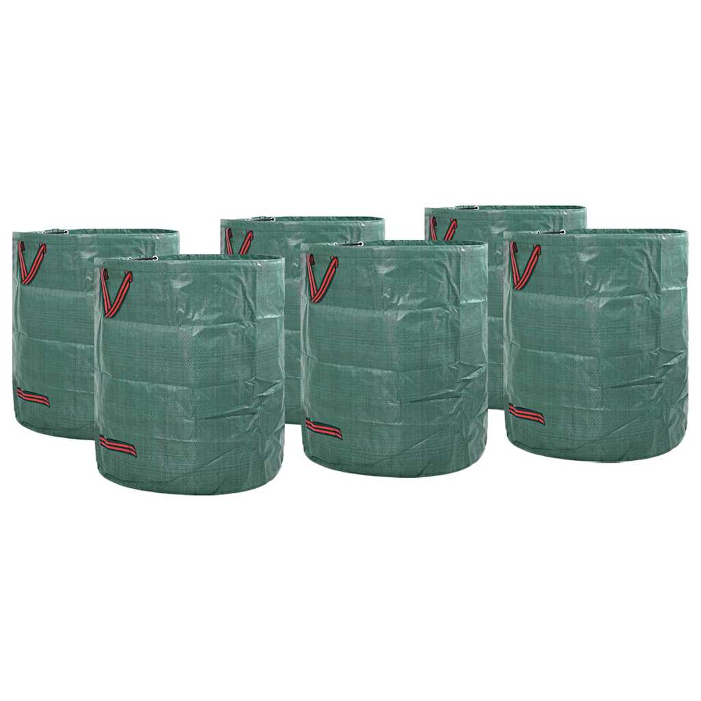 vidaXL Garden Waste Bags 12 pcs 272 L Green Polypropylene 1
