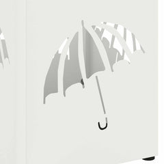 vidaXL Rain Umbrella Stand White 15.5 x 15.5 x 49 cm Steel 6