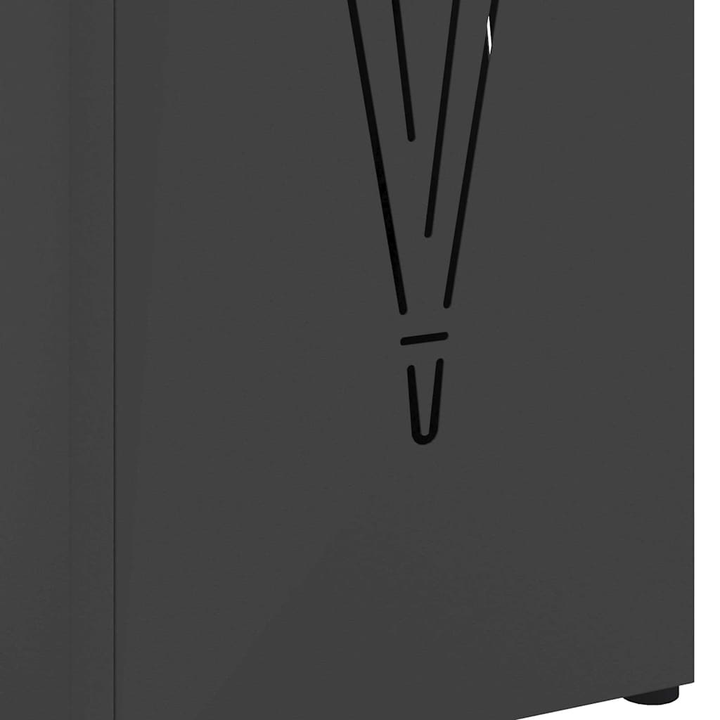 vidaXL Rain Umbrella Stand Black 15.5 x 15.5 x 49 cm Steel 6