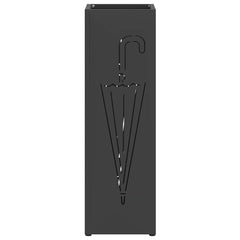 vidaXL Rain Umbrella Stand Black 15.5 x 15.5 x 49 cm Steel 4