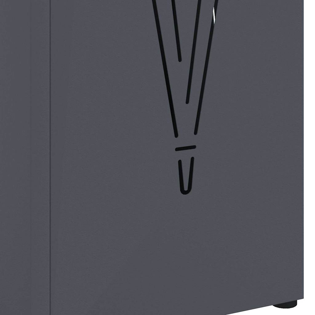 vidaXL Rain Umbrella Stand Anthracite 15.5 x 15.5 x 49 cm Steel 6