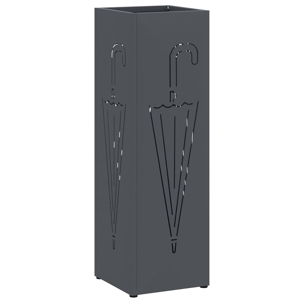 vidaXL Rain Umbrella Stand Anthracite 15.5 x 15.5 x 49 cm Steel 2