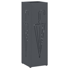 vidaXL Rain Umbrella Stand Anthracite 15.5 x 15.5 x 49 cm Steel 2
