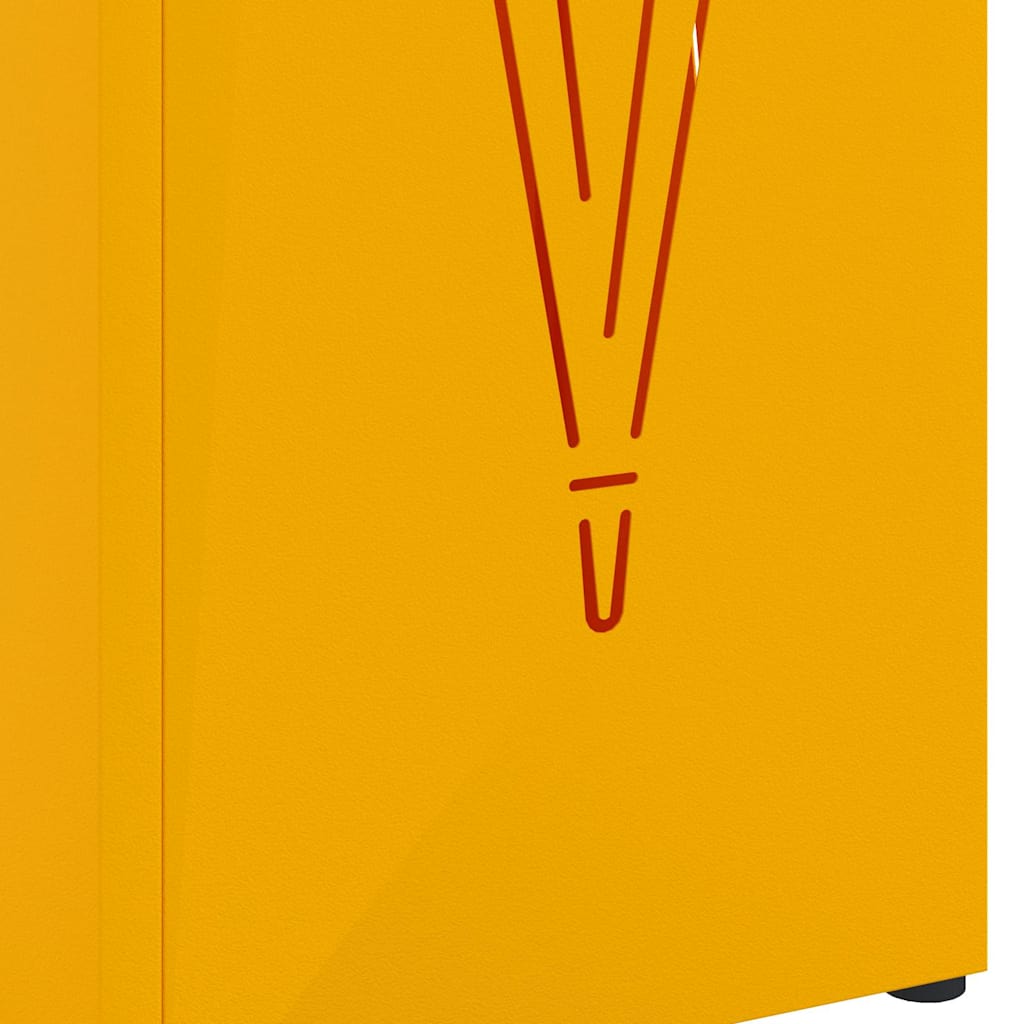 vidaXL Rain Umbrella Stand Mustard 15.5 x 15.5 x 49 cm Steel 6