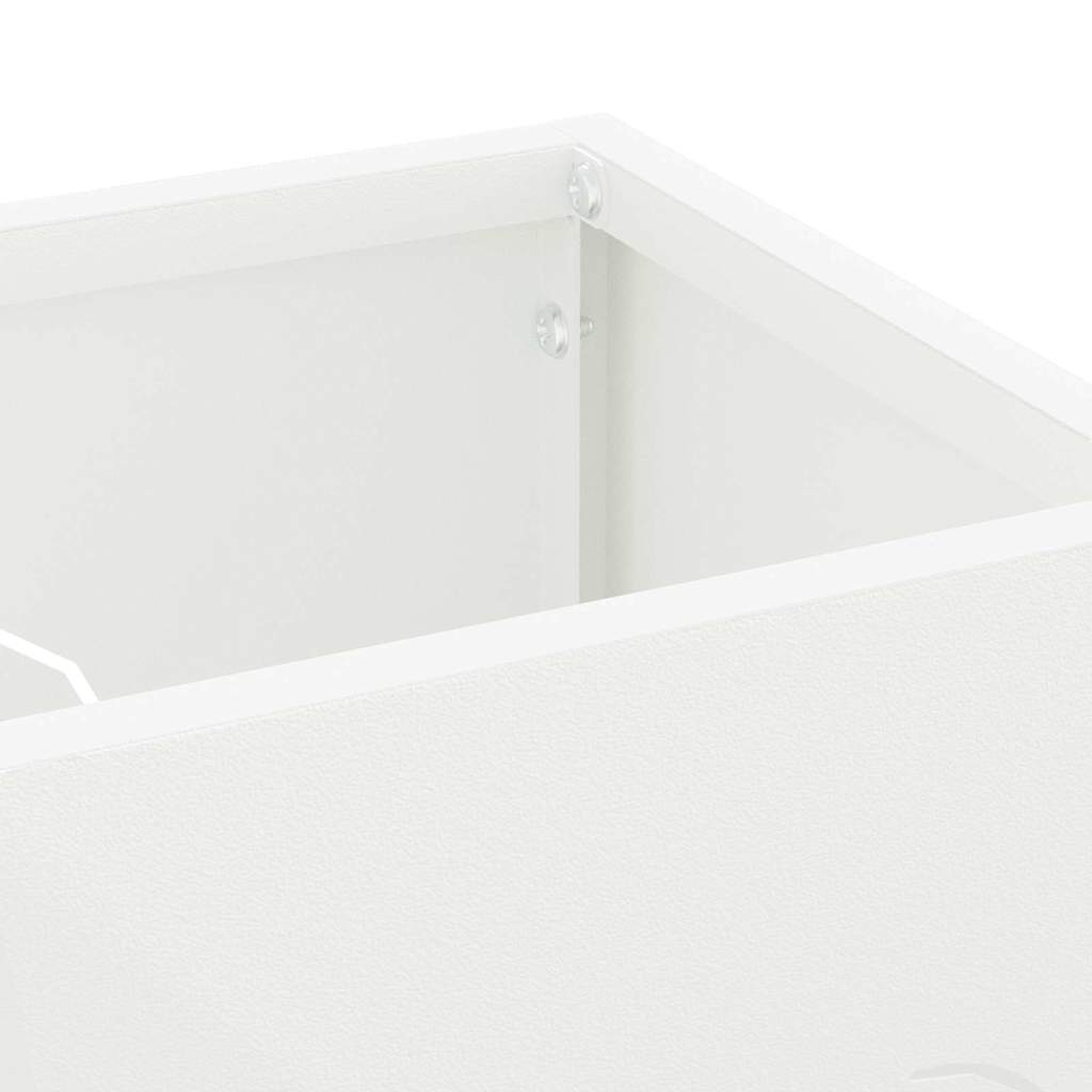 vidaXL Rain Umbrella Stand White 15.5 x 15.5 x 49 cm Steel 5