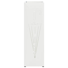 vidaXL Rain Umbrella Stand White 15.5 x 15.5 x 49 cm Steel 4