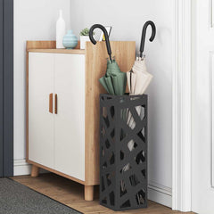 vidaXL Rain Umbrella Stand Black 15.5 x 15.5 x 49 cm Steel 3
