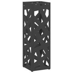 vidaXL Rain Umbrella Stand Black 15.5 x 15.5 x 49 cm Steel 2