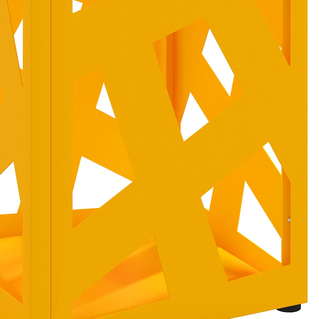 vidaXL Rain Umbrella Stand Mustard 15.5 x 15.5 x 49 cm Steel 6