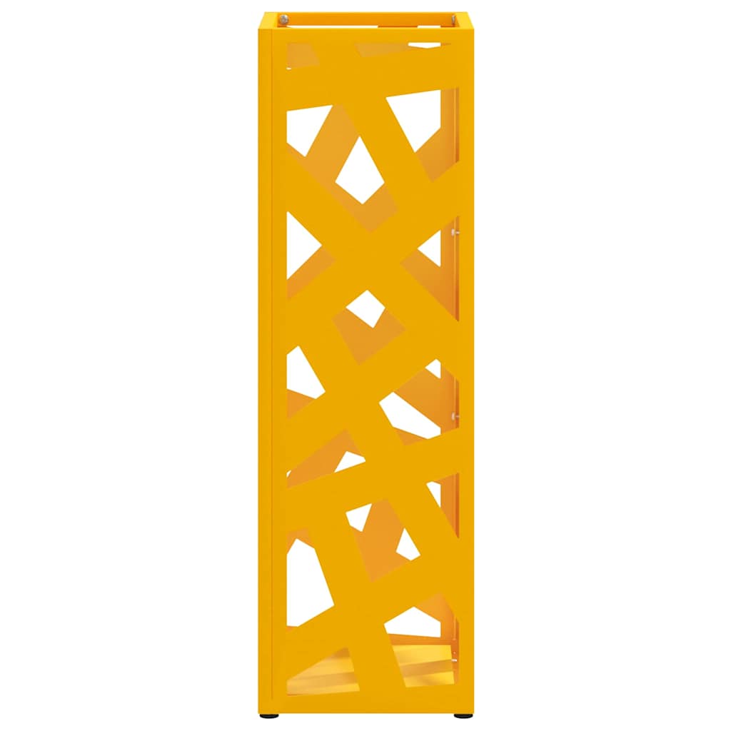vidaXL Rain Umbrella Stand Mustard 15.5 x 15.5 x 49 cm Steel 4