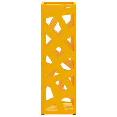 vidaXL Rain Umbrella Stand Mustard 15.5 x 15.5 x 49 cm Steel 4