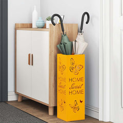 vidaXL Rain Umbrella Stand Mustard 15.5 x 15.5 x 49 cm Steel 3