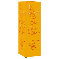 vidaXL Rain Umbrella Stand Mustard 15.5 x 15.5 x 49 cm Steel 2