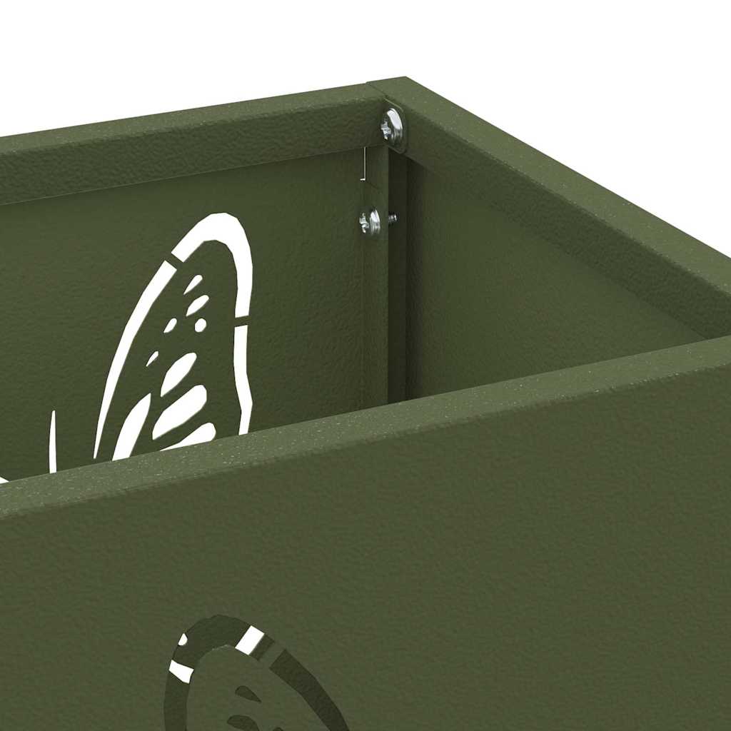 vidaXL Rain Umbrella Stand Olive 15.5 x 15.5 x 49 cm Steel 5