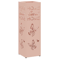 vidaXL Rain Umbrella Stand with Storage Pink 15.5 x 15.5 x 49 cm Steel 2