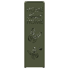 vidaXL Rain Umbrella Stand Olive 15.5 x 15.5 x 49 cm Steel 4