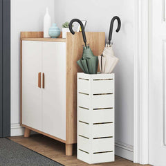 vidaXL Rain Umbrella Stand White 15.5 x 15.5 x 49 cm Steel 3