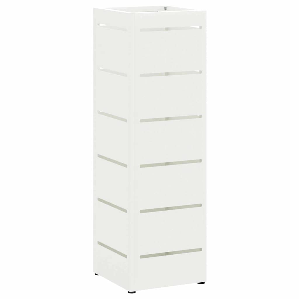 vidaXL Rain Umbrella Stand White 15.5 x 15.5 x 49 cm Steel 2