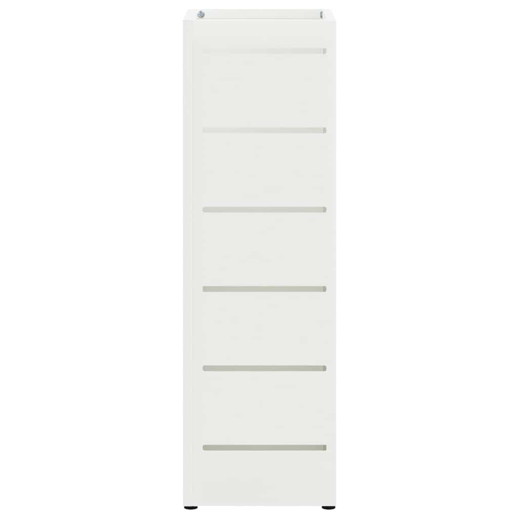 vidaXL Rain Umbrella Stand White 15.5 x 15.5 x 49 cm Steel 4