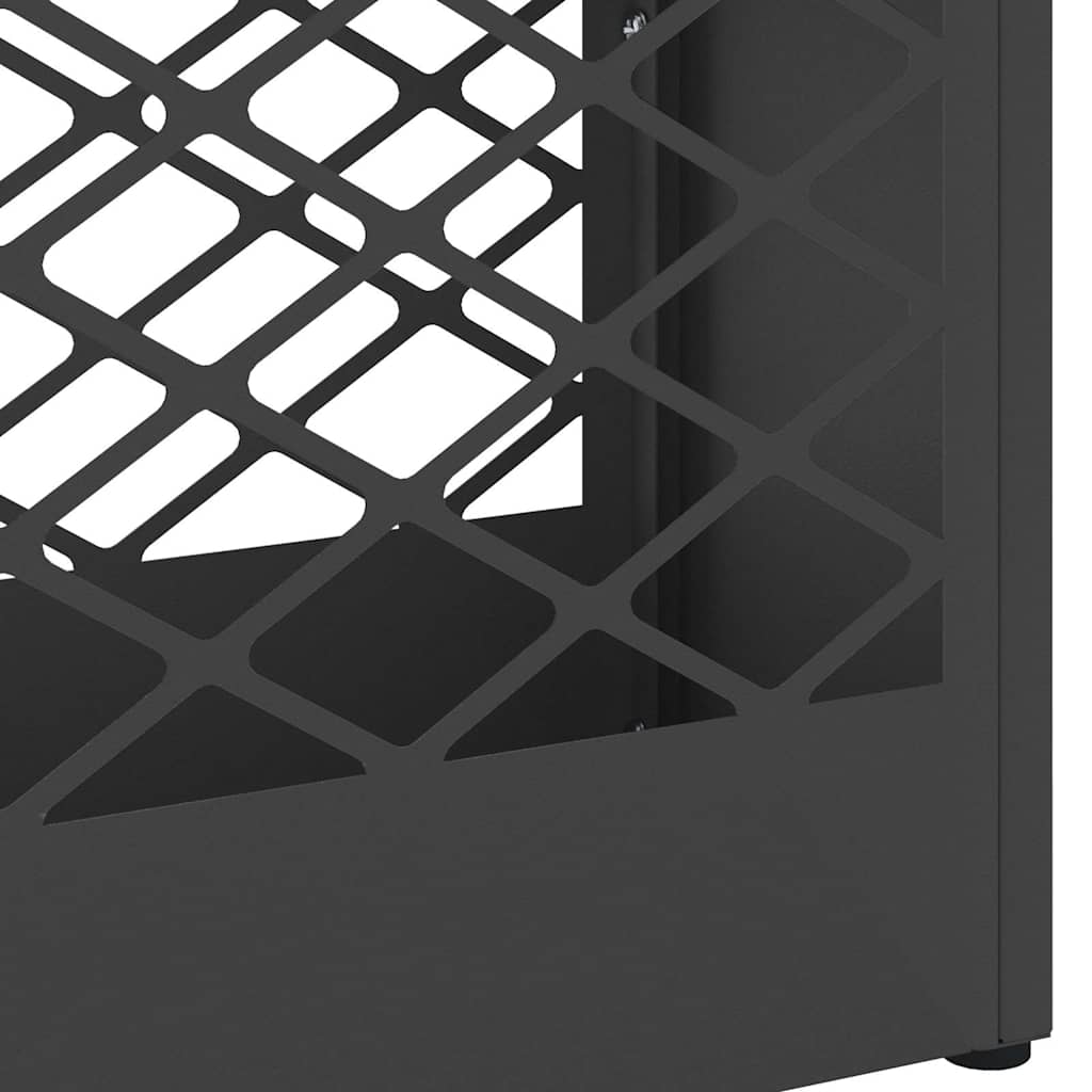 vidaXL Rain Umbrella Stand Black 28 x 12 x 41 cm Steel 6