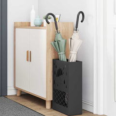 vidaXL Rain Umbrella Stand Black 28 x 12 x 41 cm Steel 3