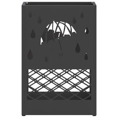 vidaXL Rain Umbrella Stand Black 28 x 12 x 41 cm Steel 4