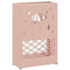 vidaXL Rain Umbrella Stand Pink 28 x 12 x 41 cm Steel 2