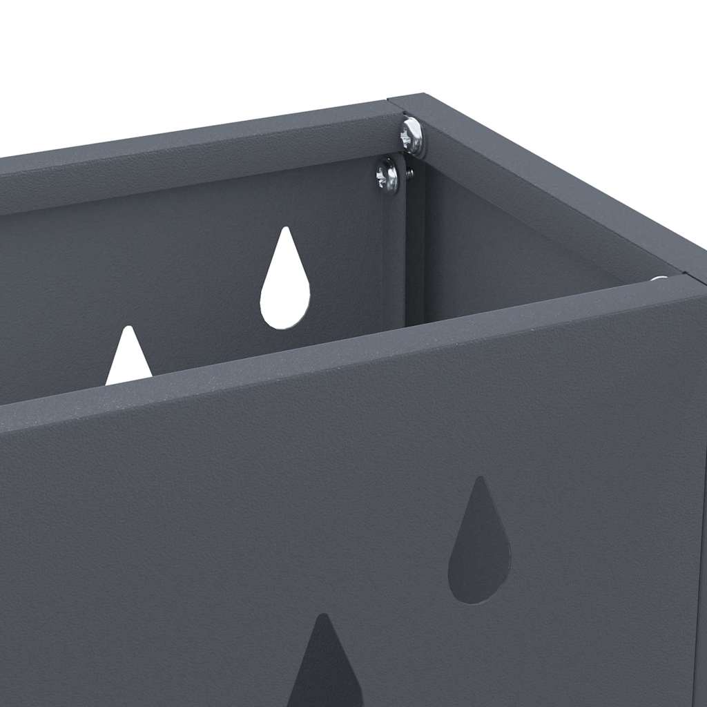 vidaXL Rain Umbrella Stand Anthracite 28 x 12 x 41 cm Steel 5