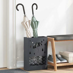 vidaXL Rain Umbrella Stand Anthracite 28 x 12 x 41 cm Steel 1
