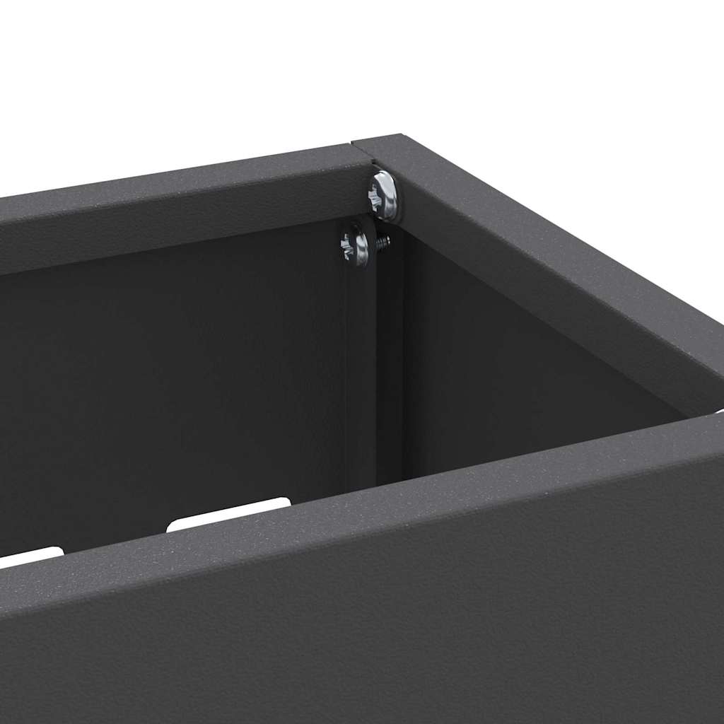 vidaXL Rain Umbrella Stand Black 28 x 12 x 41 cm Steel 5