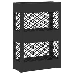 vidaXL Rain Umbrella Stand Black 28 x 12 x 41 cm Steel 2