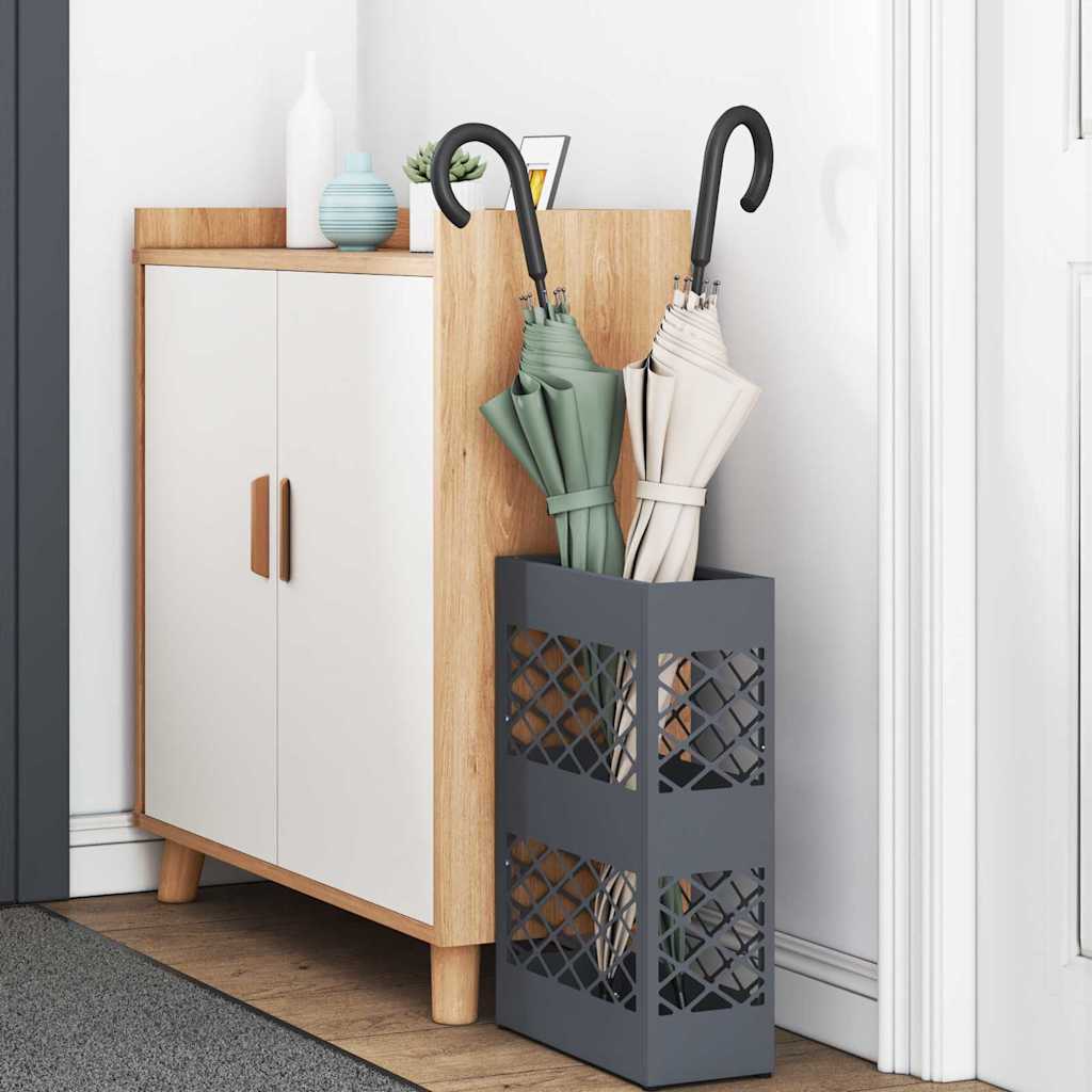 vidaXL Rain Umbrella Stand Anthracite 28 x 12 x 41 cm Steel 3
