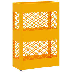 vidaXL Rain Umbrella Stand Mustard Yellow 28 x 12 x 41 cm Steel 2