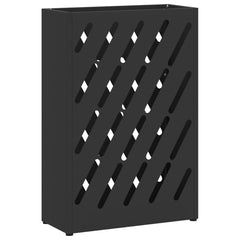 vidaXL Rain Umbrella Stand Black 28 x 12 x 41 cm Steel 2