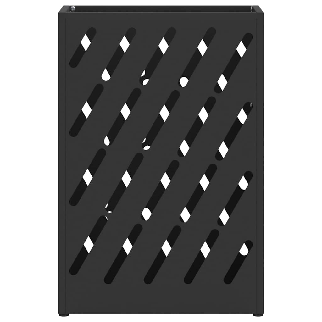 vidaXL Rain Umbrella Stand Black 28 x 12 x 41 cm Steel 4