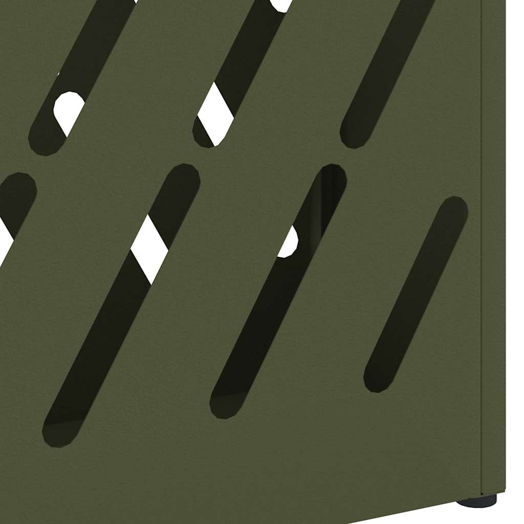 vidaXL Rain Umbrella Stand Olive Green 28 x 12 x 41 cm Steel 6