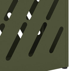 vidaXL Rain Umbrella Stand Olive Green 28 x 12 x 41 cm Steel 6