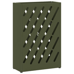 vidaXL Rain Umbrella Stand Olive Green 28 x 12 x 41 cm Steel 2