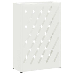 vidaXL Rain Umbrella Stand White 28 x 12 x 41 cm Steel 2