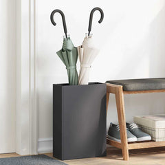 vidaXL Rain Umbrella Stand Black 28 x 12 x 41 cm Steel 1