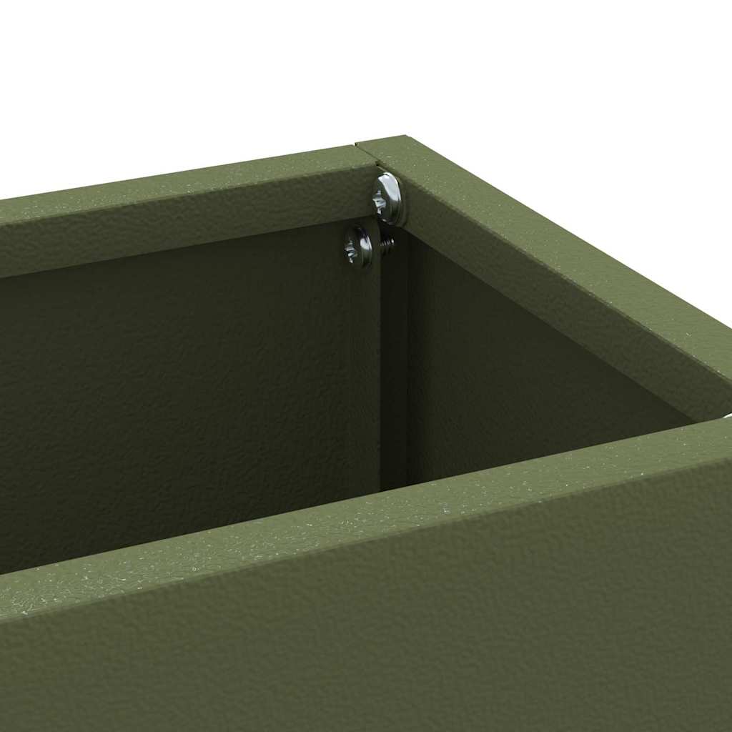 vidaXL Rain Umbrella Stand Olive Green 28 x 12 x 41 cm Steel 5