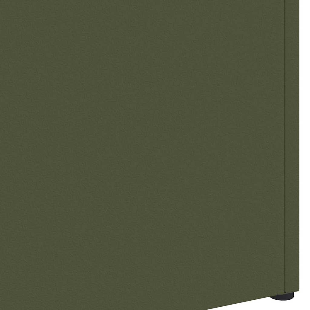 vidaXL Rain Umbrella Stand Olive Green 28 x 12 x 41 cm Steel 6