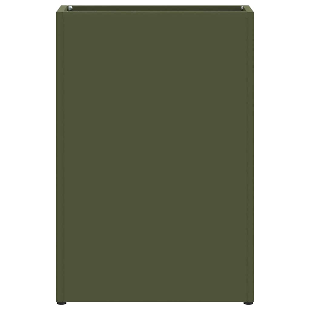 vidaXL Rain Umbrella Stand Olive Green 28 x 12 x 41 cm Steel 4
