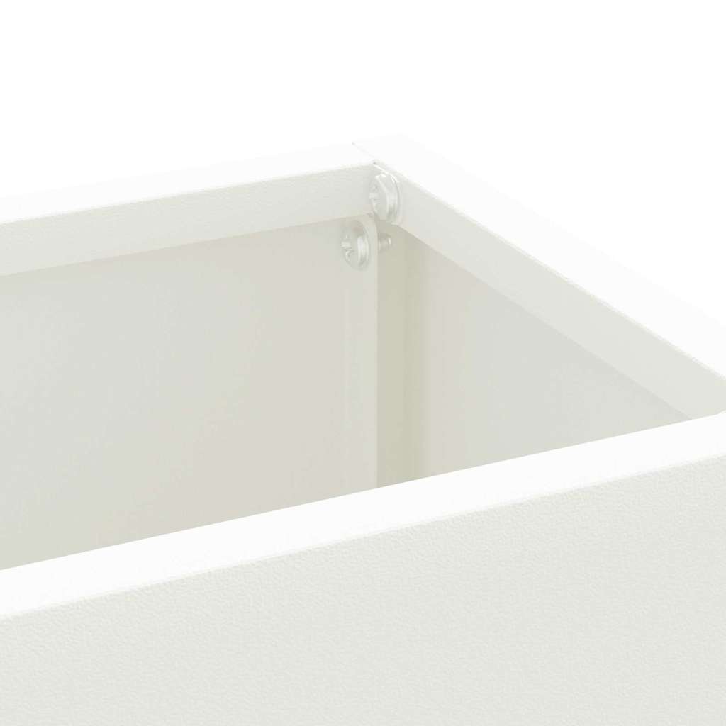 vidaXL Rain Umbrella Stand White 28 x 12 x 41 cm Steel 5